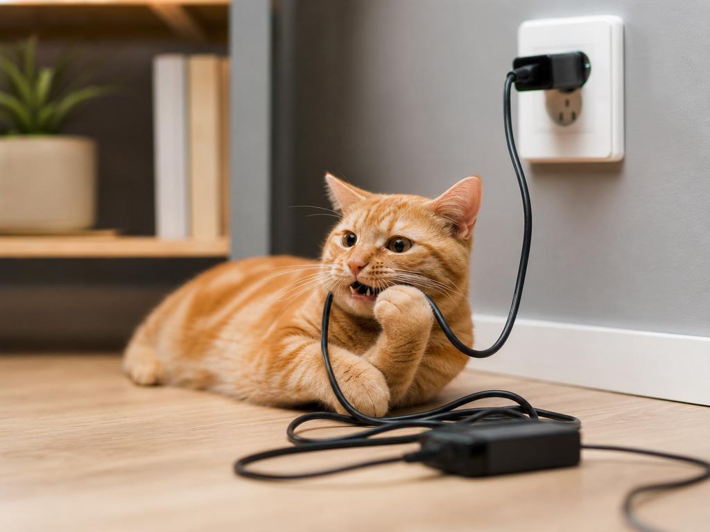 Jak odnaučit kočku kousat do kabelů a elektroniky