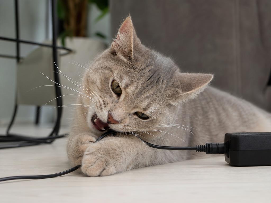 Jak zabránit kočce v kousání elektrických kabelů