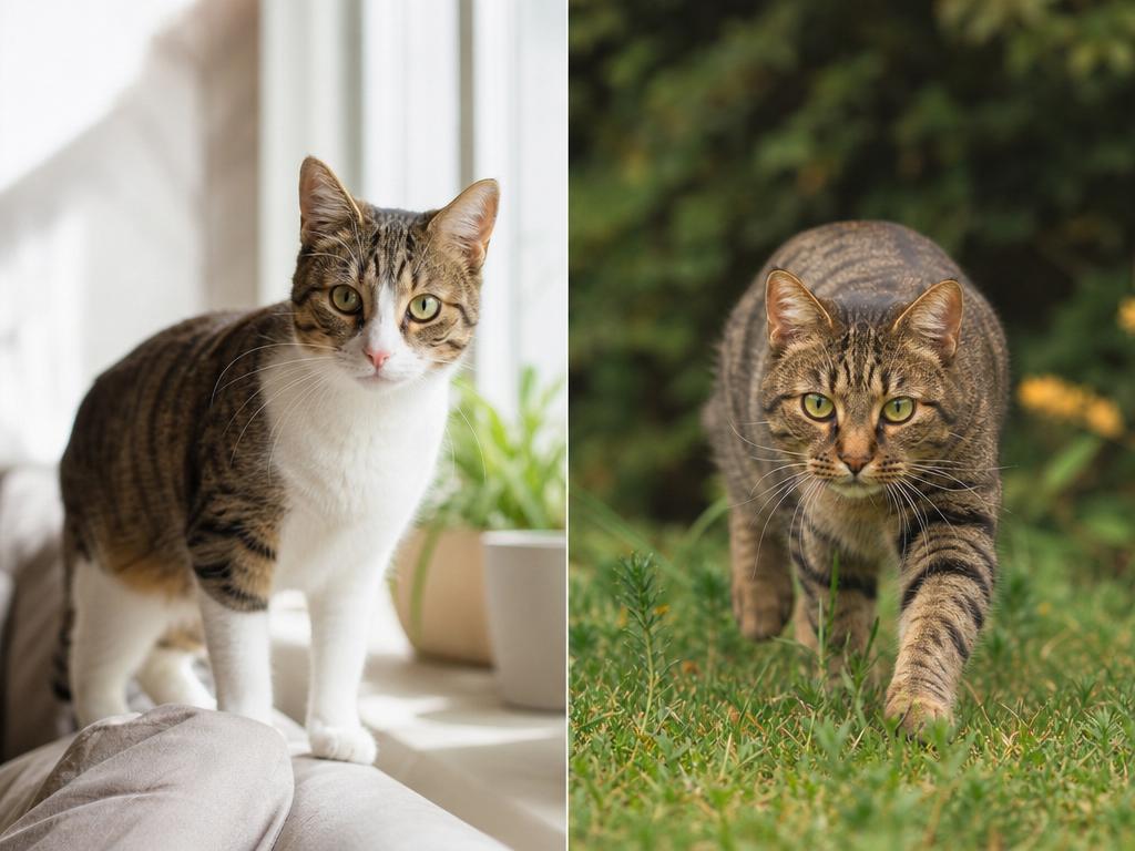 Kočka v bytě versus venkovní kočka