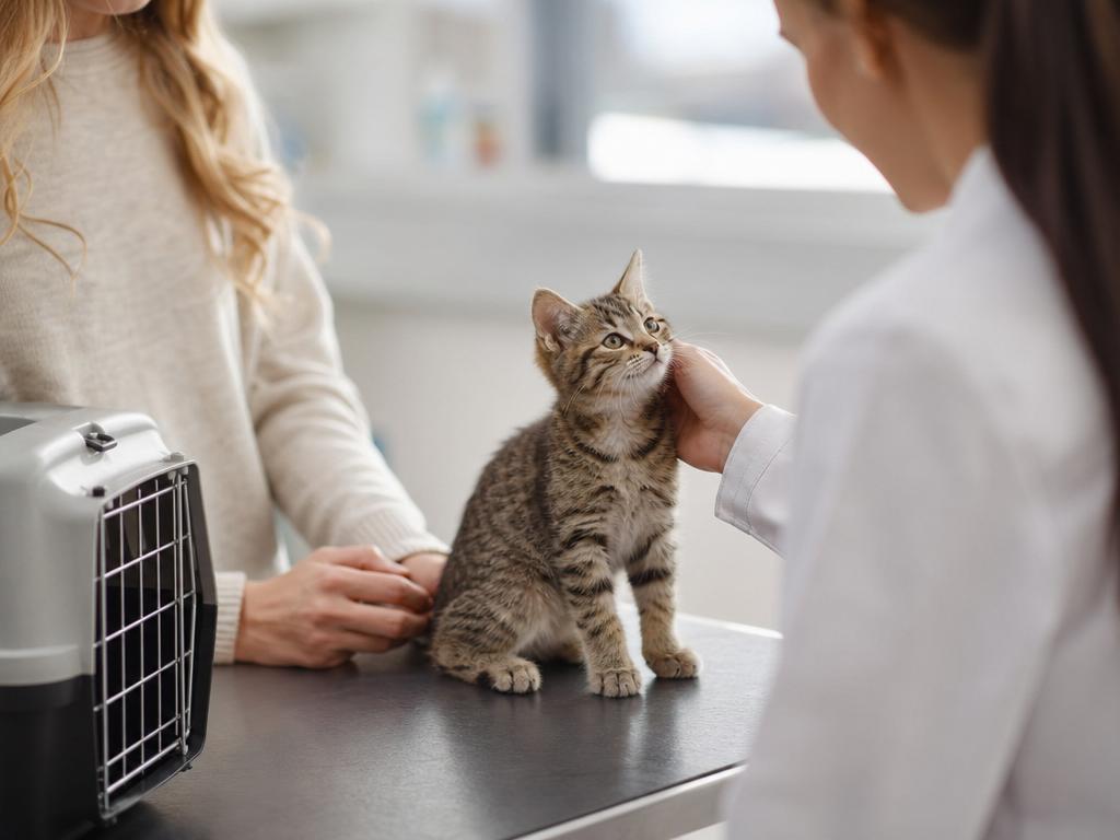 První návštěva veterináře s kotětem